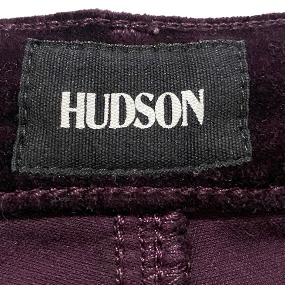 Hudson Nico Midrise Velvet Ankle Skinny Jeans in Violet Trance Size 30 - Picture 7 of 12